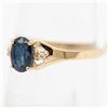 Image 2 : BZ1076-46 10K GOLD SAPPHIRE AND DIAMOND RING