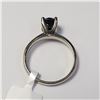 Image 2 : BZ1051-3 14K WHITE GOLD BLACK DIAMOND RING