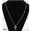 Image 2 : GOLD TONE NECKLACE AND PENDANT