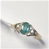 Image 1 : BZ1076-11 10K EMERALD DIAMOND RING SIZE 6.5