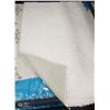 NEW REPACKED 88 X 63" VELVET SHAG RUG, WHITE