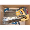Image 1 : BOX WITH ASSORTED HANDSAWS
