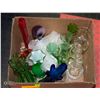 Image 1 : BOX OF VARIOUS ART GLASS VASES & MORE