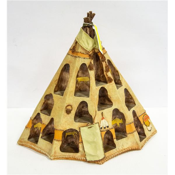 HEAVY CERAMIC TEE PEE 14  TALL 15  WIDE