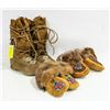 Image 1 : 3 PAIRS OF INDIGENOUS MOCCASINS