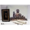 Image 1 : BUDDHA WALL DECOR AND 2 OTHER PC