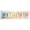 Image 1 : 3 VINTAGE LICENSE PLATES