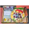 ASSORTED FLAT WITH CERAMIC FRUIT BOWL,