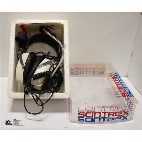 PAIR OF SCINTREX MODEL 98 STEREO HEADPHONES W/ MIC