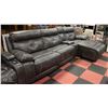 Image 1 : GREY LEATHERETTE ELECTRIC RECLINING SECTIONAL