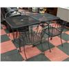 Image 1 : SET OF 2 METAL PATIO TABLES WITH 4 CHAIRS