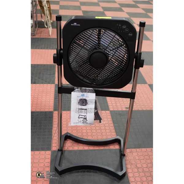 AIR INNOVATIONS STAND UP FAN WITH REMOTE BLACK