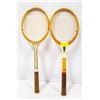 2 VINTAGE WOOD TENNIS RACKETS