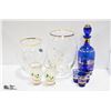 Image 1 : 2 BOHEMIA CRYSTAL VASES + 2 MINI GLASS VASES