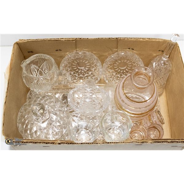 LOT OF VARIOUS CRYSTAL & GLASSWARE