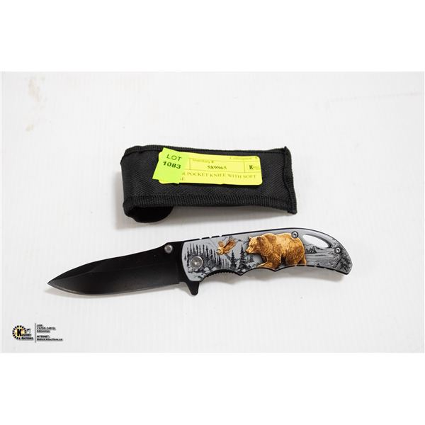 BEAR POCKET KNIFE WITH SOFT CASE