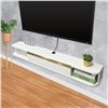 Image 1 : NEW WHITE WALL MOUNTED FLOATING TV SHELF, 55" WIDE