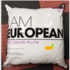 Image 1 : NEW I AM EUROPEAN EURO SQUARE PILLOW 66CM X 66CM
