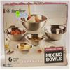 Image 1 : NEW REPACKED FINE DINE 6 PIECE MIXING BOWL SET