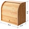Image 2 : NEW 2 LAYER BAMBOO BREAD BOX WITH ROLLTOP FRONT