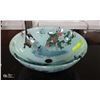 Image 1 : GLASS SINK WITH ASIAN IMAGES APPROX 16" DIAMETER