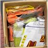 Image 1 : BOX OF ASSORTED SAFETY VESTS AND RAIN GEAR