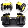 Image 2 : BRAND NEW YELLOW/BLACK CLICK ADJUSTABLE DUMBBELL