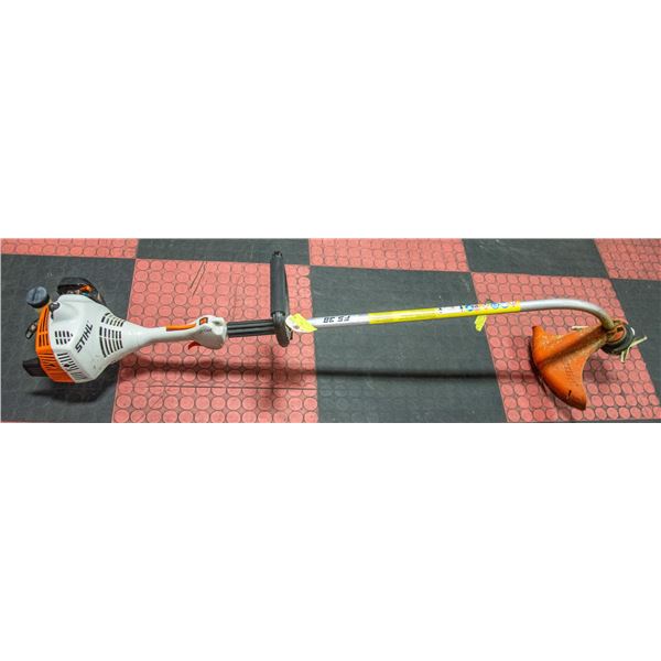 STIHL GAS WEED EATER W/HEAVY BRUSH TRIMMER BLADE