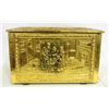 DECORATIVE BRASS COVERED LOG BOX 20" WIDE