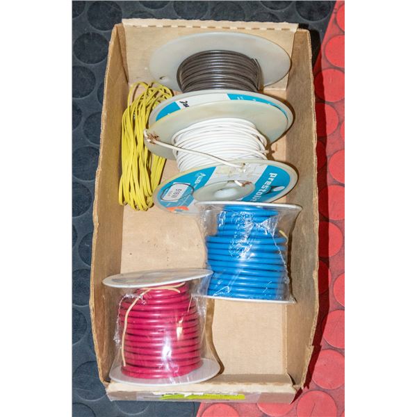 SMALL FLAT OF ASSORTED WIRE