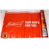 Image 1 : RED BUDWEISER BANNER DECORATION