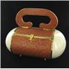 Image 1 : Ostrich Egg Handbag with Gold Plated Adornment (ACT-061)