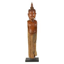 Handcarved Large Old Teak Thai Style Buddha  (CLB-233)
