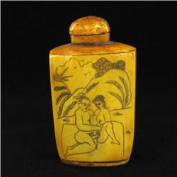 Kamasutra Chinese Bone Snuff Bottle (CLB-532)