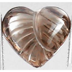10.04ct. Carved Heart Yellow Smoky Quartz  RETAIL $550 (GEM-2342)