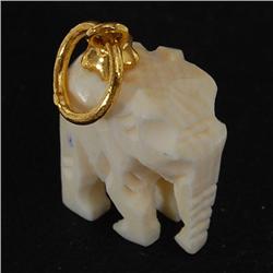 Vintage Pre-Ban Ivory Elephant Pendant (JEW-127)