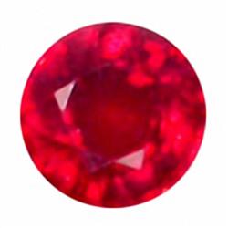 1.8ct. Round Top Blood Red Madagascar Ruby AAA VS RETAIL $1050 (GEM-3193R)