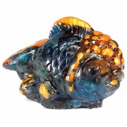 450ct. Beauyiful Gold Fish Statue Blue Sapphire RETAIL $1250 (GEM-3614)