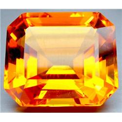 22ct. Best Emerald Cut Pumpkin Orange Citrine RETAIL $2100 (GEM-3621)