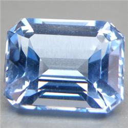 14.35ct. Splendid Emerald Cut Blue Topaz RETAIL $1450 (GEM-3628)