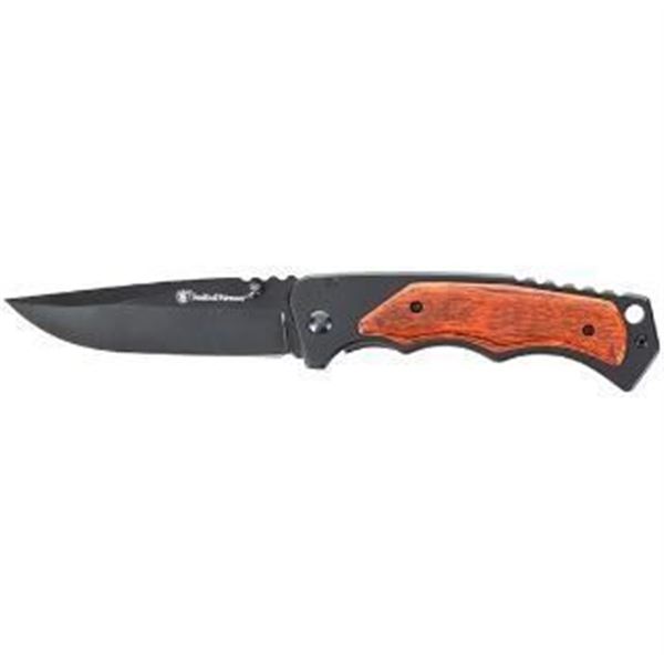 Smith and Wesson WOOD HANDLE FOLDING KNIFE