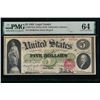 Image 1 : 1863 $5 Legal Tender Note PMG 64