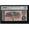 Image 1 : 1864 $5 T-69 Confederate PMG 53EPQ