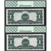 Image 2 : 1899 $1 Consecutive Black Eagle Silver Certificates PCGS 63PPQ