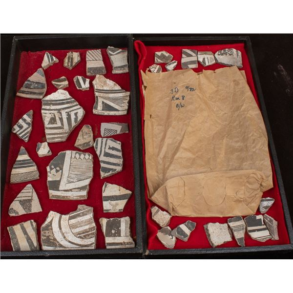 Prehistoric Mimbres Black on White Pottery Sherds