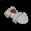 Image 1 : Zuni White Marble Horned Toad Fetish by B. Bacy