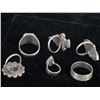 Image 14 : 5 Native American Rings and 1 Sterling Band Ring
