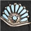 Image 3 : Navajo German Silver Turquoise Cuff Bracelet