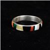 Image 1 : Zuni Sterling Inlay Ring by Rose Ukestine