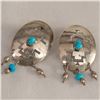 Image 2 : Navajo Sterling Turquoise Earrings